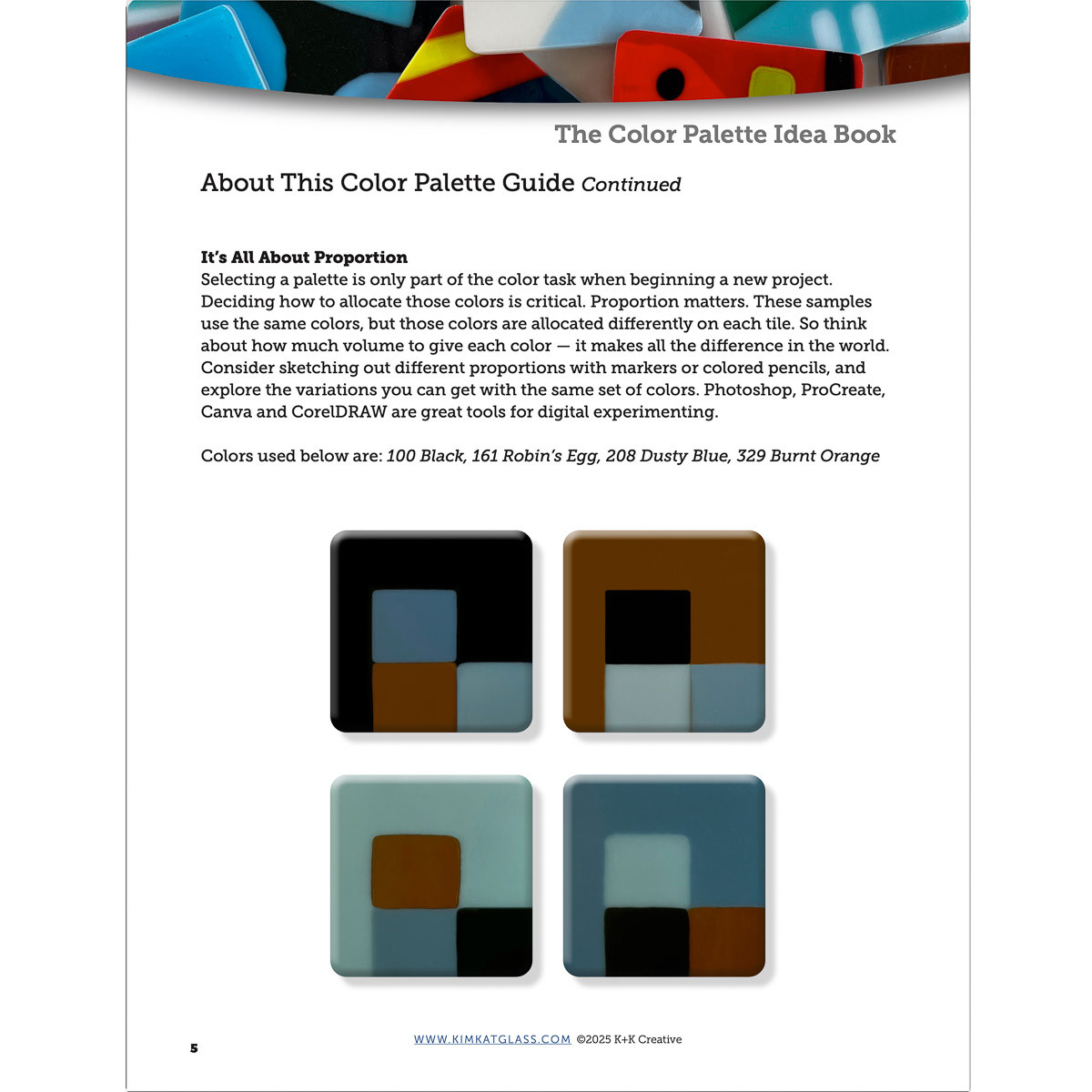 The Color Palette Idea Book | Downloadable PDF eBooks for Glass Fusing