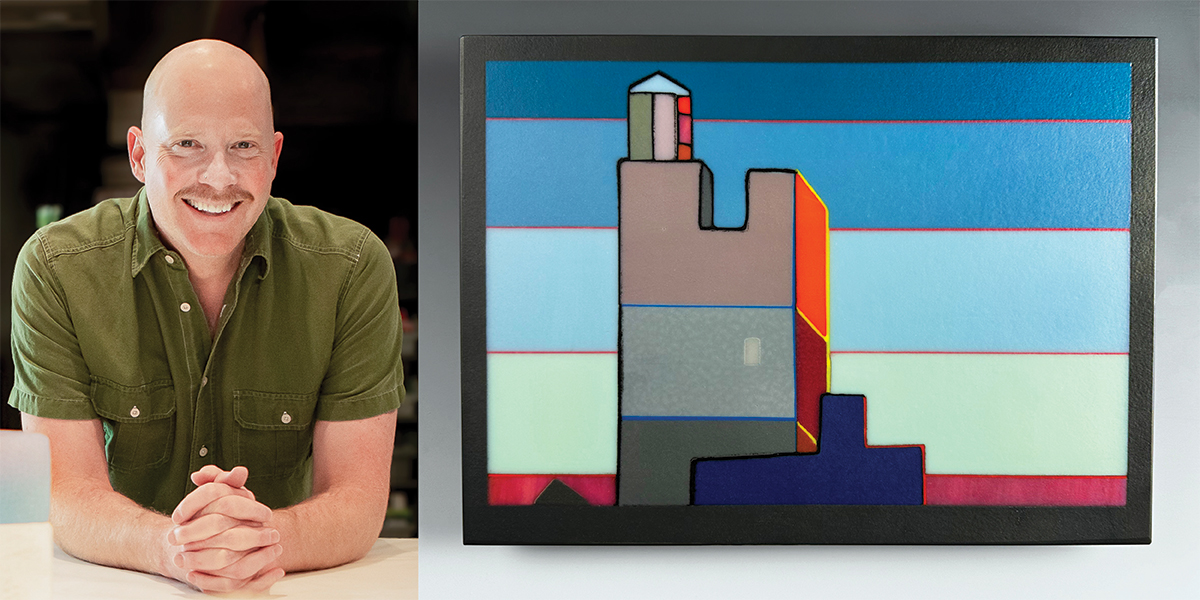 Colorful architecture in glass
