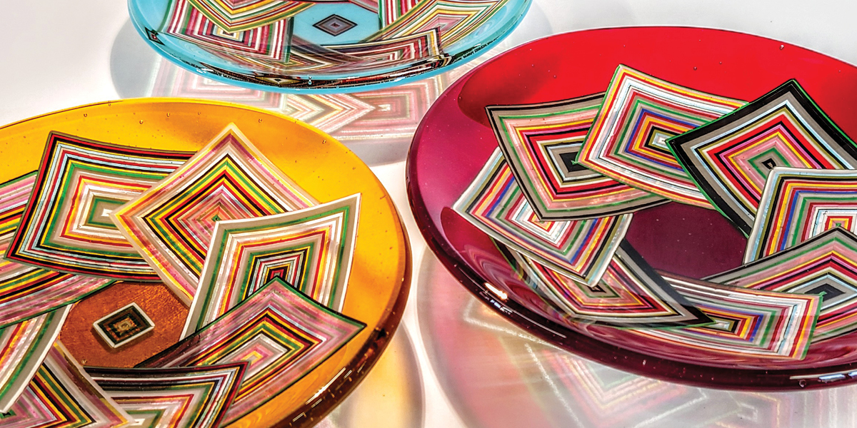 Gorgeous multicolored plates