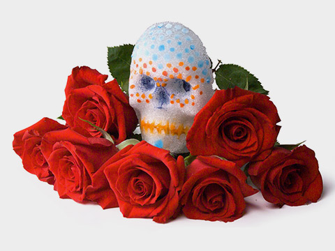 Day of the Dead Glass Skulls