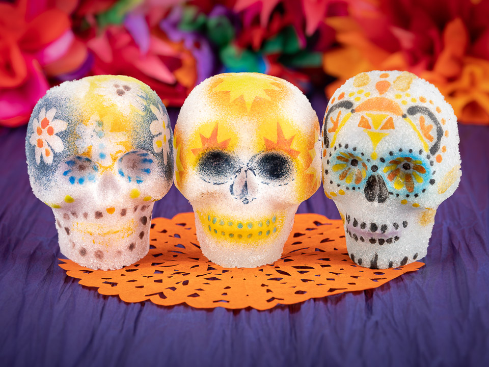 Day of the Dead Glass Skulls